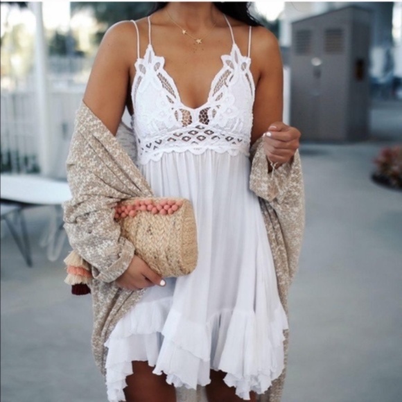 Free People Dresses & Skirts - Free People Adella Slip Dress White size Medium